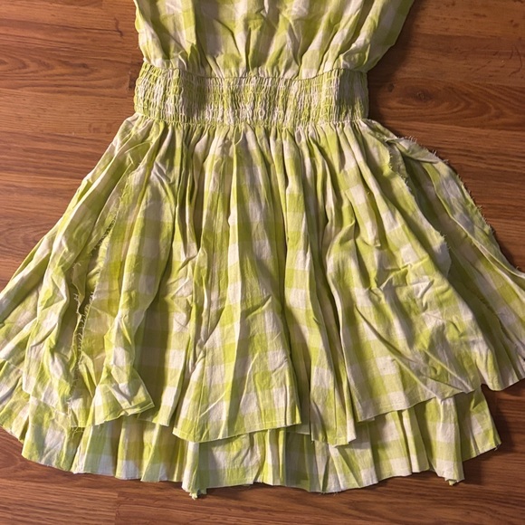 NWT Rujuta Sheth Anthropologie Green Gingham Dress - Picture 5 of 11
